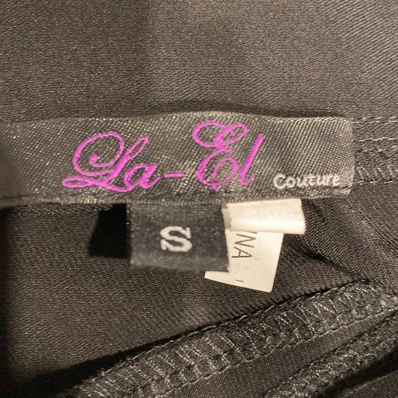 N womens LA- EL dressy sexy faux stretch diamonds regular size top S. - Picture 5 of 6